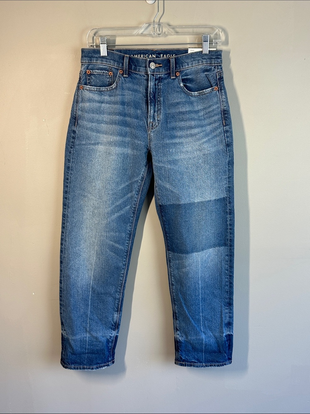 NWT American Eagle Ex-Boyfriend Strigid Low Rise Jeans Size OO 24 Short Hippie